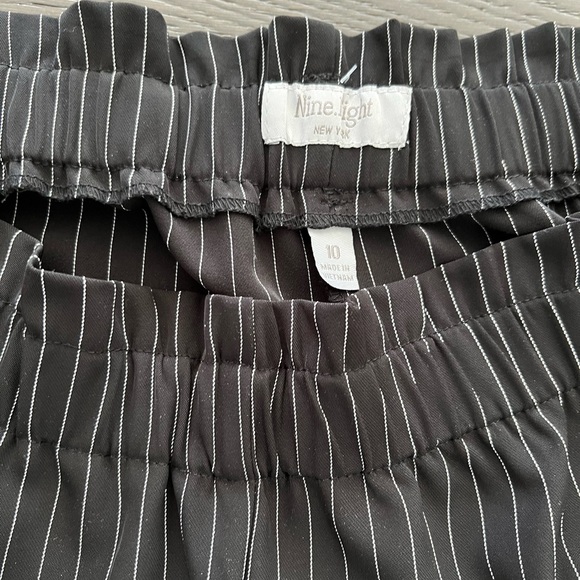 Womens Nine.eight Flare striped Black pants sz 10 - Picture 2 of 12